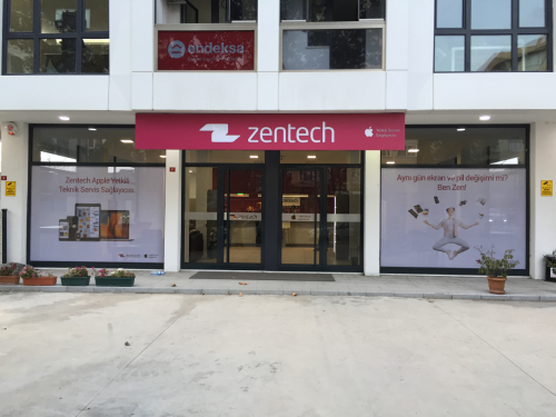 One Way Vision Cam Kaplama Uygulaması - Bina Dış Cephe Reklam Folyosu